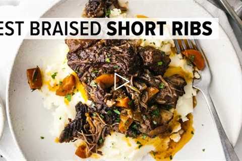 RED WINE BRAISED SHORT RIBS | seriously tender beef short ribs