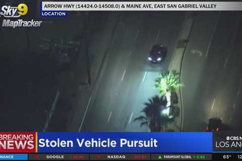 Deputies in pursuit of suspected stolen vehicle driver