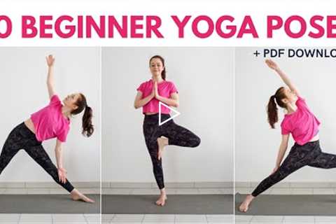 50 Must-know BEGINNER YOGA POSES + PDF Download | Yoga for beginners | Yoga with Uliana