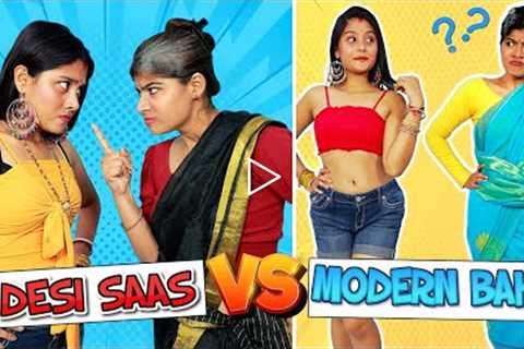 Desi Saas VS Modern Bahu | Funniest Desi Saas VS Modern Bahu Fights & Life Hacks