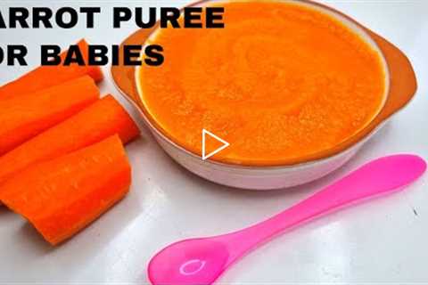 BEST BABY FOOD FOR 6 MONTHS+ ll HOMEMADE BABY FOOD RECIPE ll CARROT PUREE