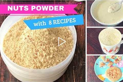 Healthy NUTS POWDER with 8 RECIPES ( for 1+ toddlers & kids ) - weightgain recipe for kids