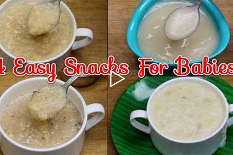 4 Easy Snacks For Babies | baby food | weight gain snack ideas.