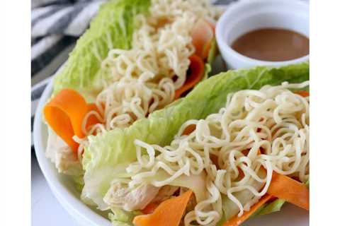 Plant Based Lettuce Wraps {with Ramen Noodles, gluten-free}
