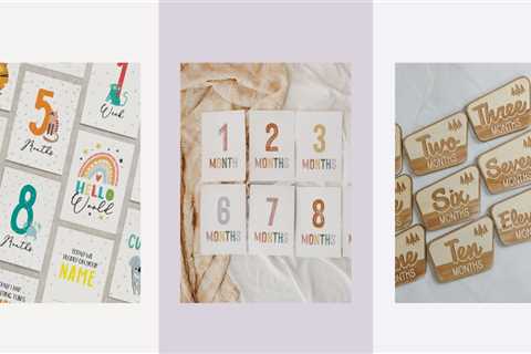 Baby milestone cards that create the sweetest monthly photos