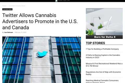 Twitter Enables Cannabis Promotion in US & Canada, Joining Growing Trend Towards Acceptance