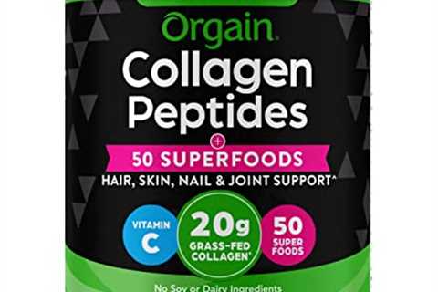 Orgain Collagen + 50 Superfoods Powder, Type I and III, Amino Acid Supplement, Gluten, Dairy  Soy..