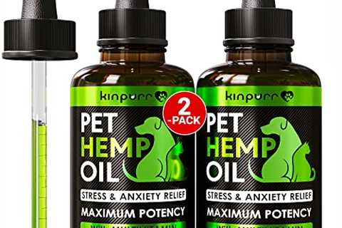 Kinpurr (2 Pack) Hemp Oil for Dogs and Cats - Anxiety and Stress Relief - Infused with Omega 3, 6,..