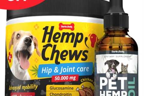 Charlie  Buddy HÐµmp Oil Dogs Cats + Hemp Chews for Dogs - Helps Pets with Ðnxiety, StrÐµss, PÐ°in,..