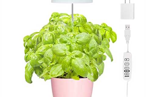 GrowLED LED Umbrella Plant Grow Light, Herb Garden, Height Adjustable, Automatic Timer, UL Adapter..
