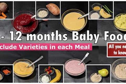 6 Baby Food Recipes | 6 to 12 months Baby Foods | EASY HEALTHY BABY FOODS