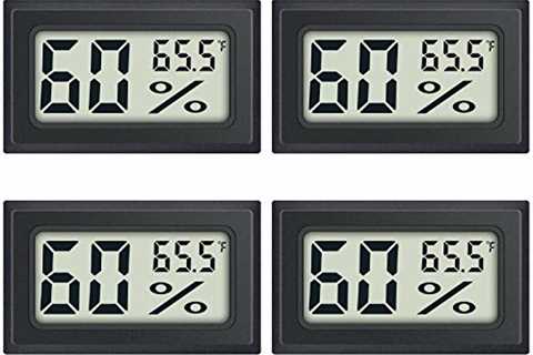 4-Pack Mini Digital Thermometer Hygrometer Indoor Humidity Monitor Temperature Humidity Gauge Meter ..