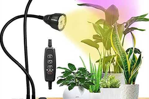 LED Grow Light for Indoor Plant, Gooseneck Dual Head Clip-on Plant Lights for Seedlings Succulents..