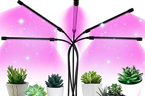 Aogled Grow Light for Indoor Plants,50W LED Plant Lamp with Adjustable Gooseneck,3/9/12H Timer and..