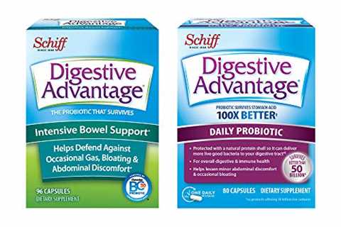 Digestive Advantage Daily Probiotic  IBS Capsule Bundle - Daily Probitic Capsules (80ct Box)  IBS..