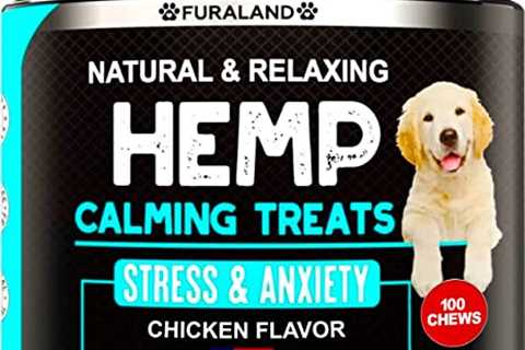 Hemp Calming Chews for Dogs with Anxiety and Stress - Dog Calming Treats - Storms, Barking,..