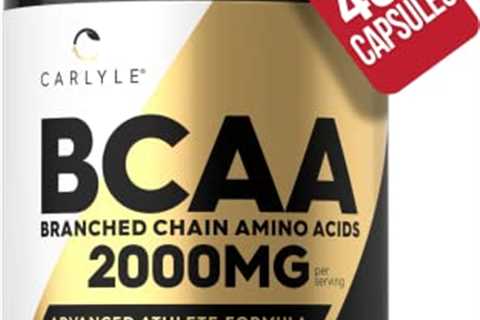BCAA Amino Acids | 2000mg | 400 BCAA Capsules | Non-GMO Gluten Free Branch Chain Amino Acids..