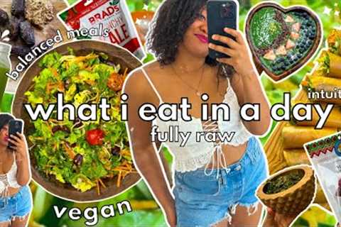 WHAT I''VE BEEN EATING LATELY | RAW VEGAN INTUITIVE & BALANCED MEALS + RECIPES 🍊🍉🫐🍑🍒