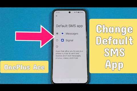 How to change default SMS app on OnePlus Ace phone with Android 13