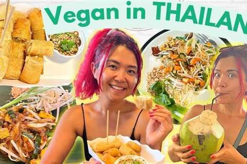 What I Ate as a VEGAN in THAILAND ð¹ð­ Floating Market & Michelin Star VEGAN PAD THAI in..