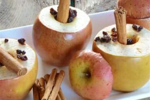 Baked Apples with Cinnamon Sticks