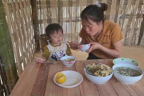 Single Mom - Harvesting the corn garden to preserve, Cooking with my daughter Life Outside Freedom