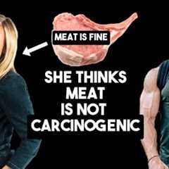 She Thinks Meat Cures Cancer?🤯 #redmeat #vegan #plantbaseddiet #healthy #carnivore #veganfood