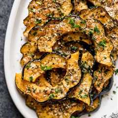 Savory Herb Roasted Acorn Squash with Parmesan