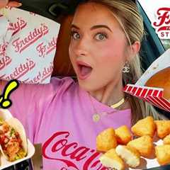 Eating NEW FAST FOOD ITEMS From Zaxby''s and Freddy''s!