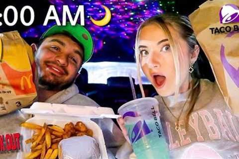 We Tried EVERY Fast Food Drive Thru AFTER Midnight