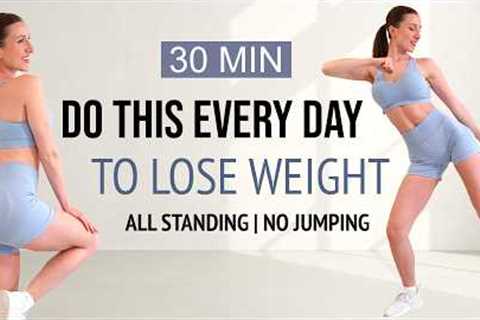 Do This Every Day To Lose Weight & Tone Your Body🔥| All Standing + No Jumping | Sweat..